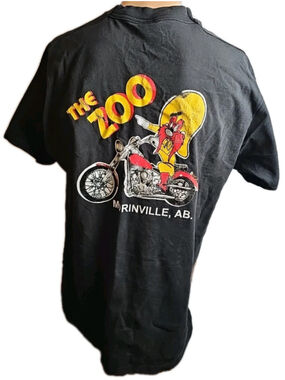 Vintage The Zoo Morinville Alberta Shirt Size XL Made In Canada Double Sided Gra